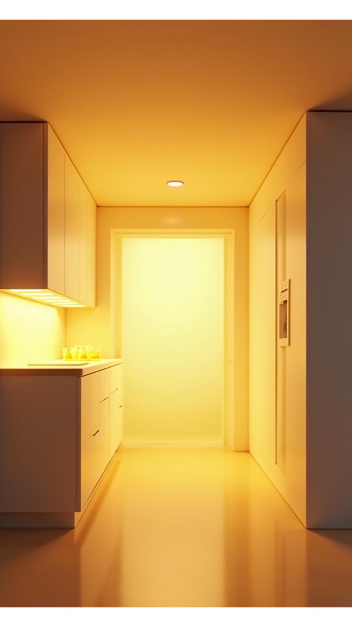 스마트 조명 모바일 데모: 주방에서 자동으로 조광되는 조명